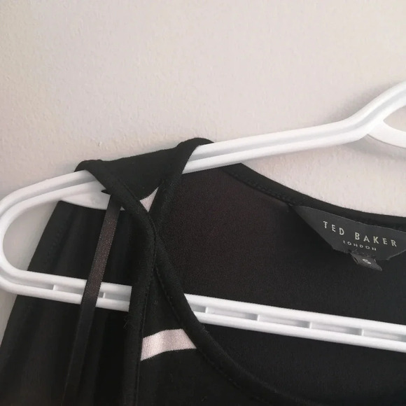 Ted Baker Linn Striped Jersey Sleeveless High Neck Midi Dress Size 5 TB or 12 US - Picture 7 of 16